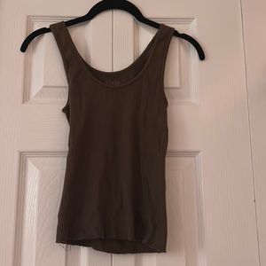 Brandt Melville Ribbed Brown Tank
